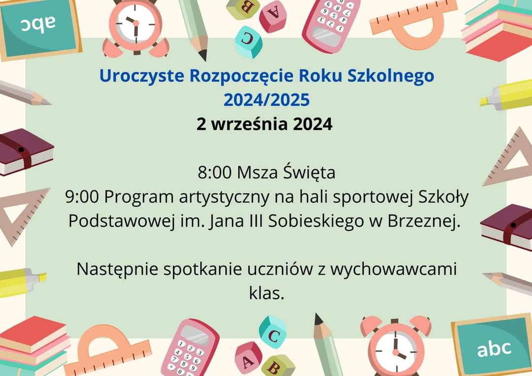 Inauguracja Roku Szkolnego 2024-2025